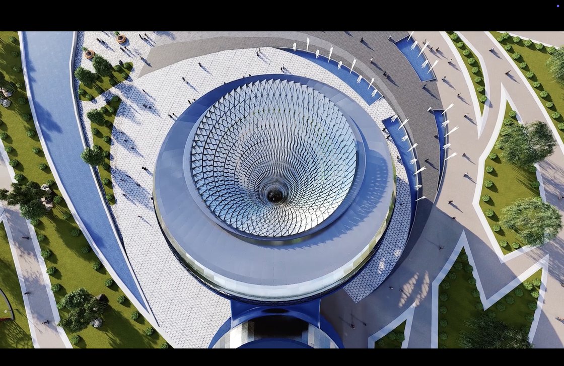 Innovation Centre — the roof light over the domed hall, from above