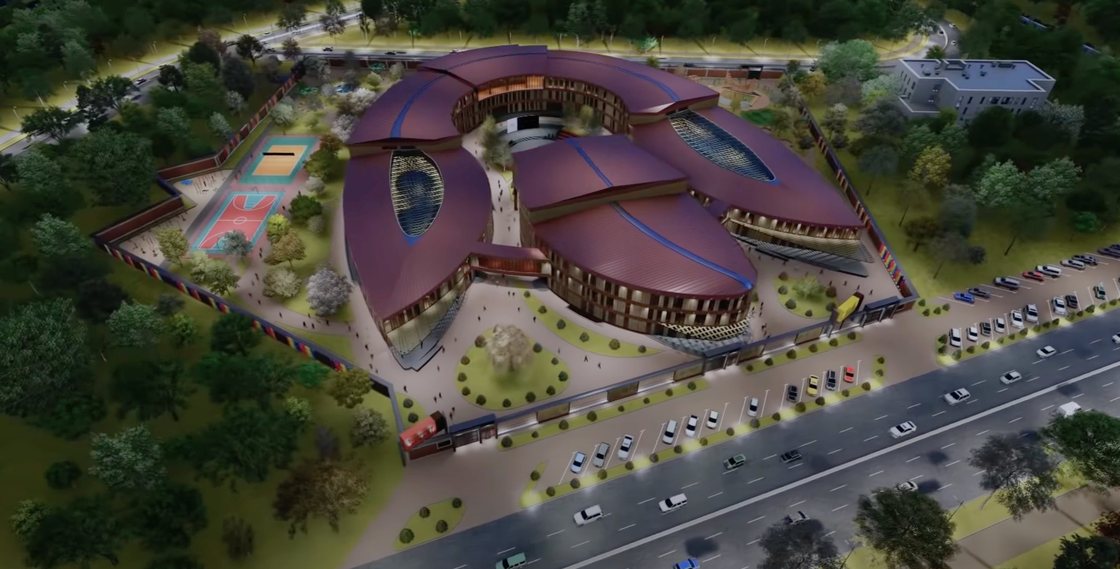 Westminster International School — 3 of 6, the tulip plan seen from the air
